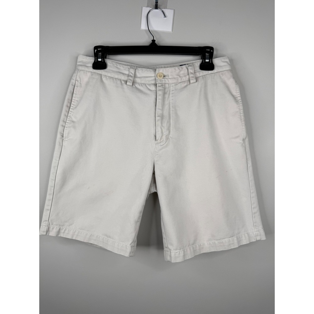 Vineyard Vines Mens Shorts Size 30 White Chino Flat Front Cotton Preppy